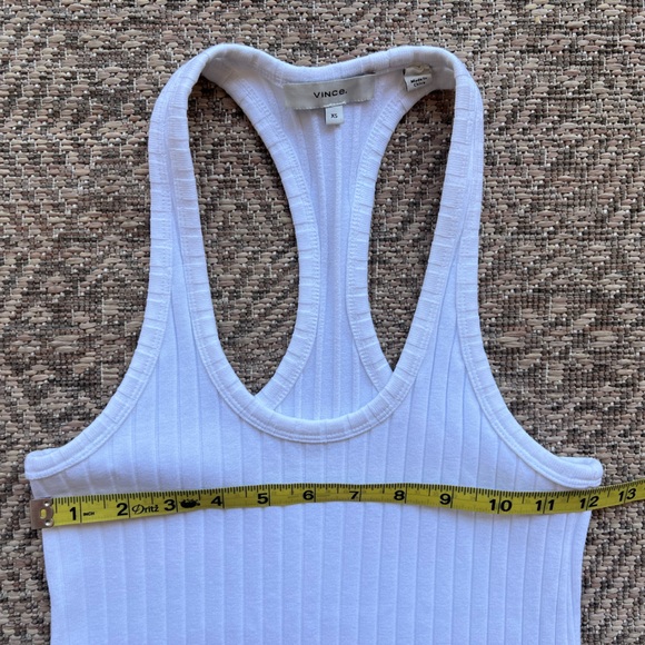 Vince Women's Ribbed‎ Racer Back Sleeveless Tank Cotton Stretch Midi Dress XS - Picture 3 of 7